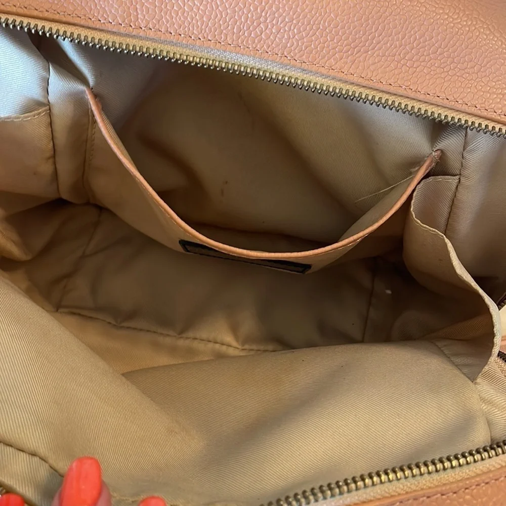 Vittoria Napoli crossbody / handbag Med lots space genuine leather peach rose